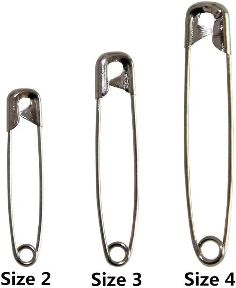 60PCS Large Safety Pins, Durable, Rust-Resistant Nickel Plated Steel Pins Size 4, 2.2Inch /55Mm