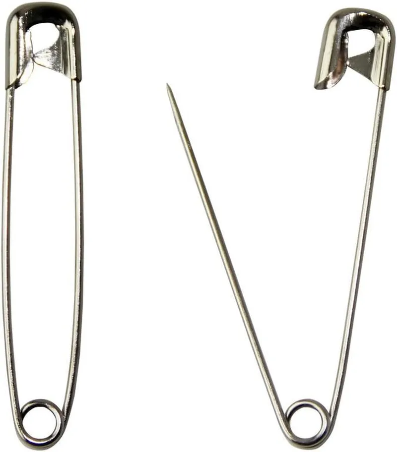 60PCS Large Safety Pins, Durable, Rust-Resistant Nickel Plated Steel Pins Size 4, 2.2Inch /55Mm