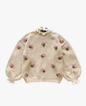 Adult Roses Pullover | Wheat
