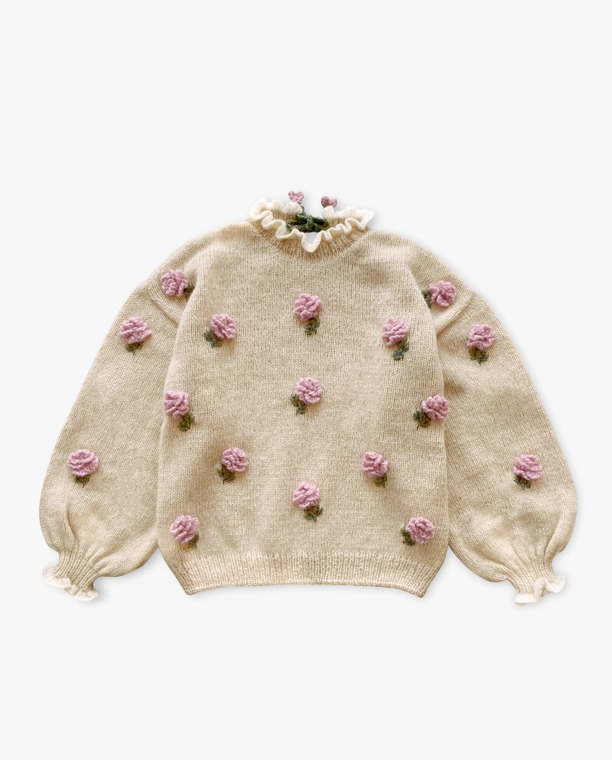 Adult Roses Pullover | Wheat