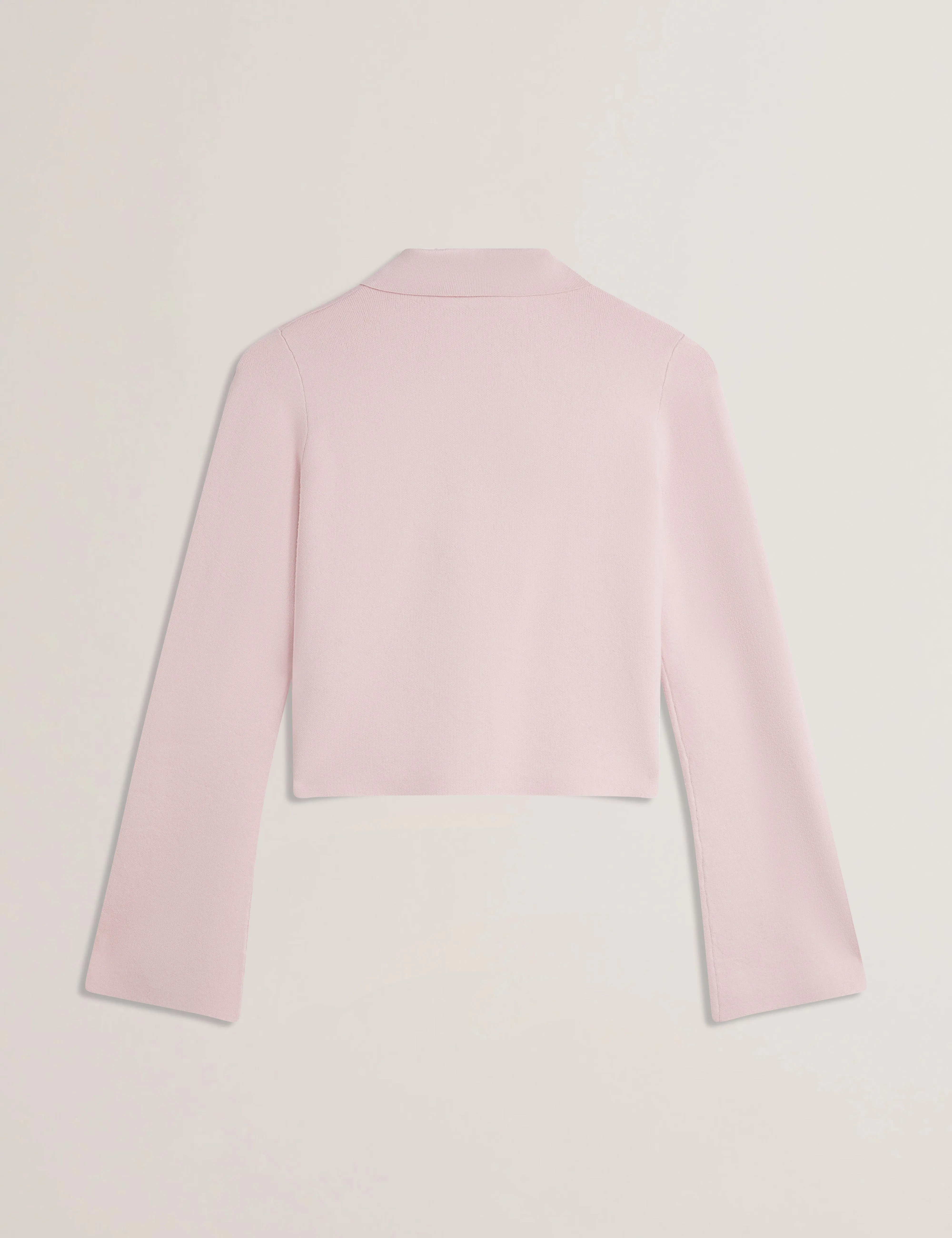 Aimlli Knitted Jacquard Collared Cardigan Petal Pink