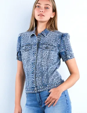Animal Puff-Sleeve Jacket