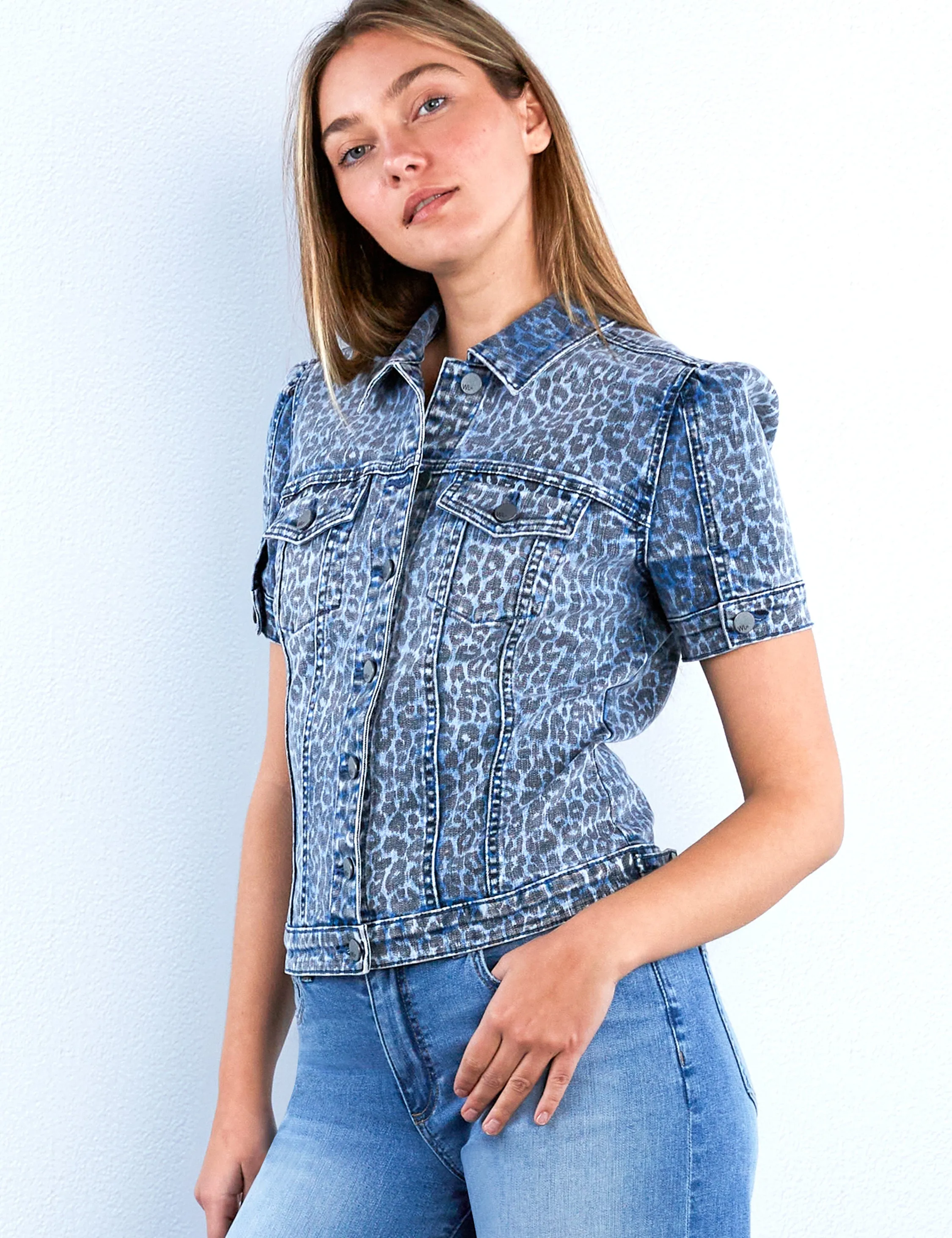 Animal Puff-Sleeve Jacket
