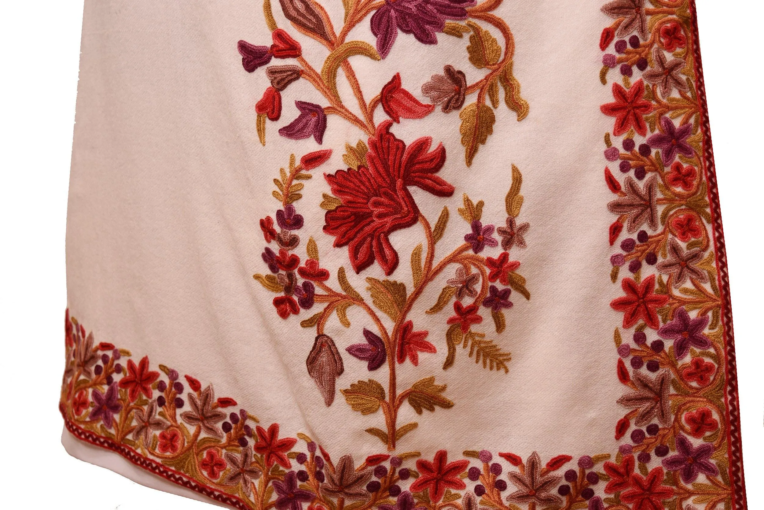 Aphrodite Jacket Skirt Dress Dinner Jacket Evening Dress Coat Floral Hand Embroidered Kashmir
