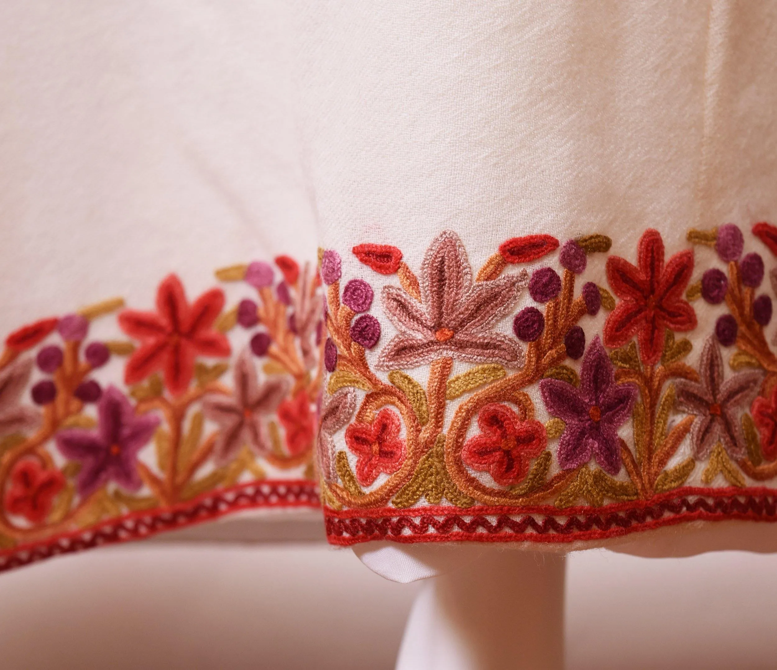 Aphrodite Jacket Skirt Dress Dinner Jacket Evening Dress Coat Floral Hand Embroidered Kashmir