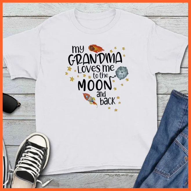 Back Off I Have A Crazy Grandma Print Kids T-Shirt | Letters Fashion Streetwear