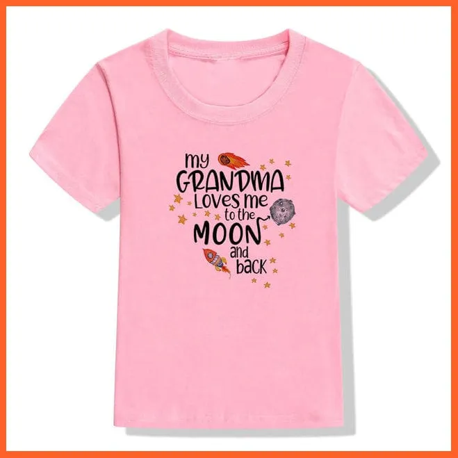 Back Off I Have A Crazy Grandma Print Kids T-Shirt | Letters Fashion Streetwear