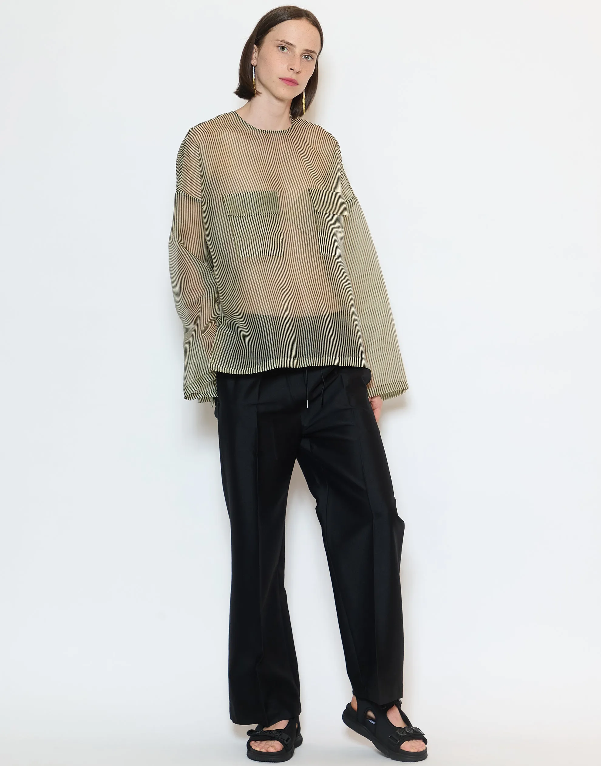 Black Virgin Wool Blend Pheve Pants