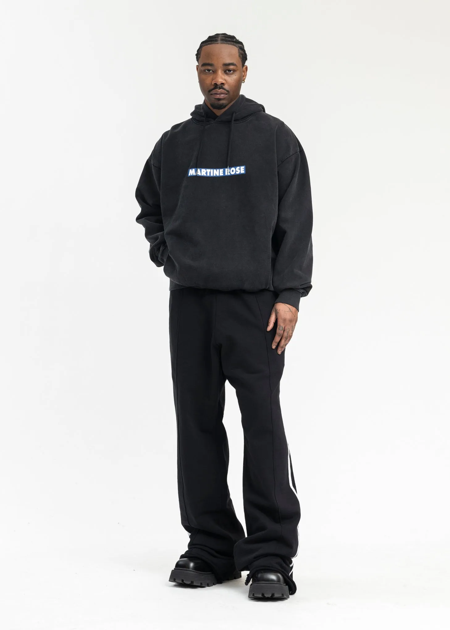 BLACK WIDE LEG TRACKPANT