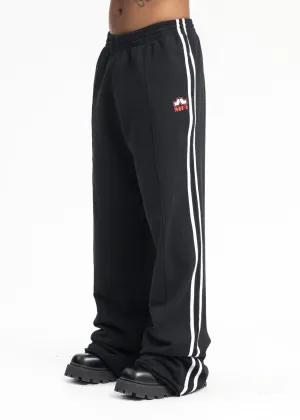 BLACK WIDE LEG TRACKPANT