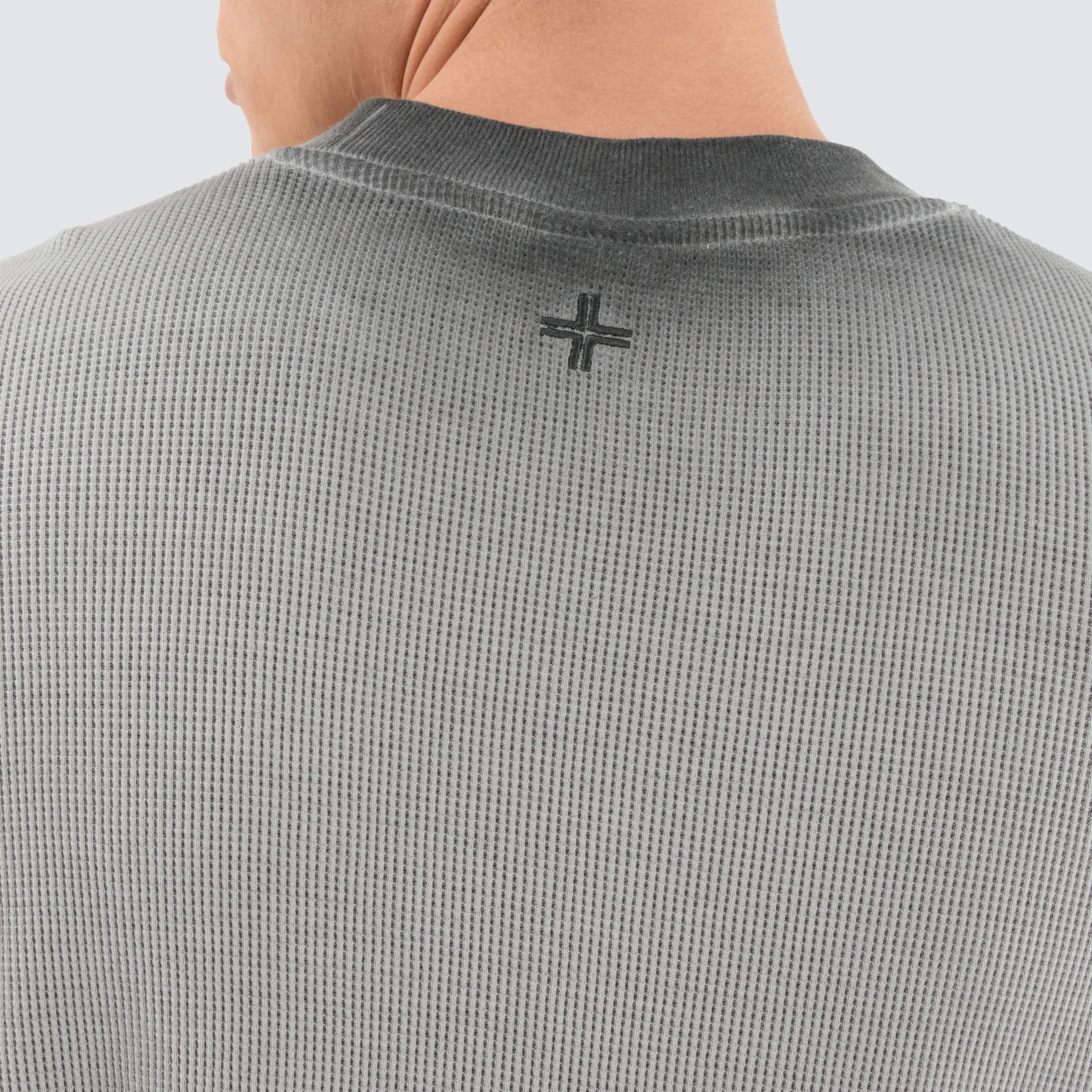 Calne Relaxed Long Sleeve Tee Grey Wash