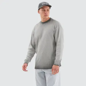 Calne Relaxed Long Sleeve Tee Grey Wash