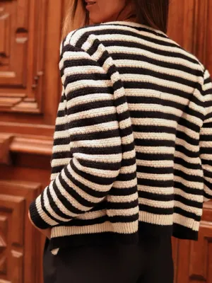 Cardigan a righe
