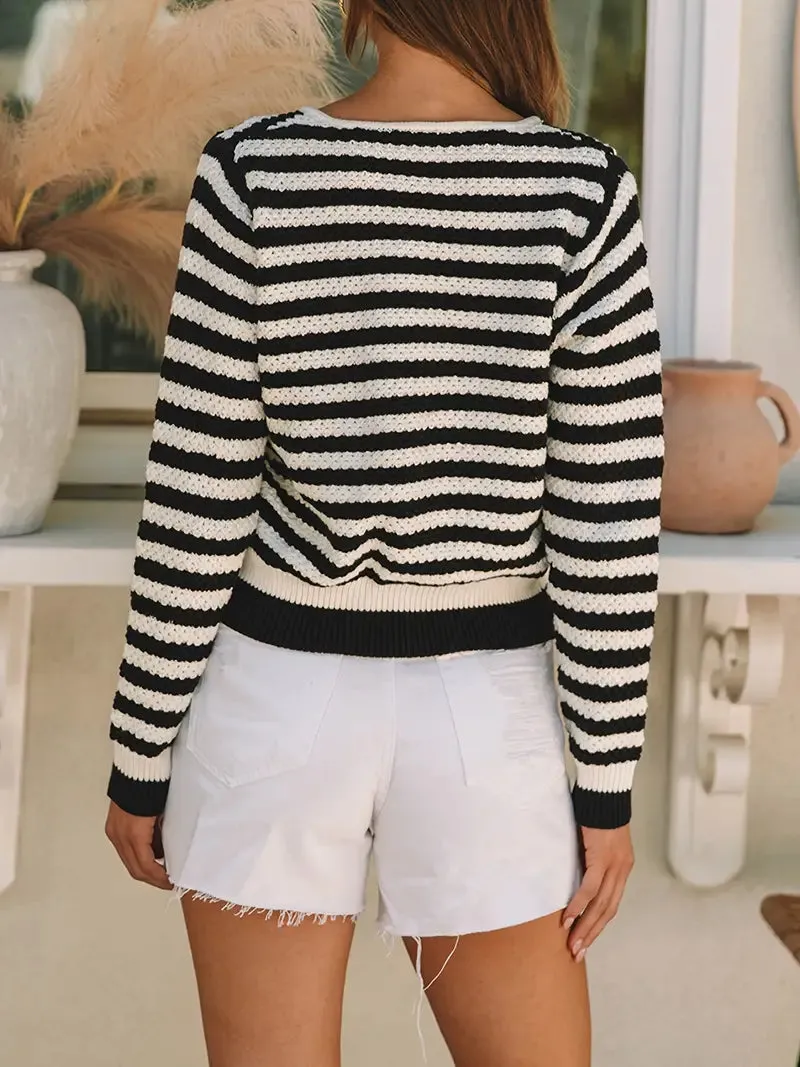Cardigan a righe