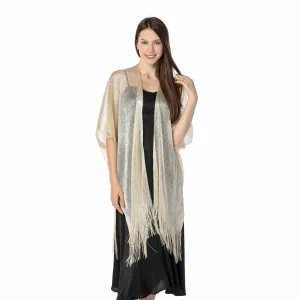 Champagne Gold Shimmer Sparkly Kimono Style Cardigan