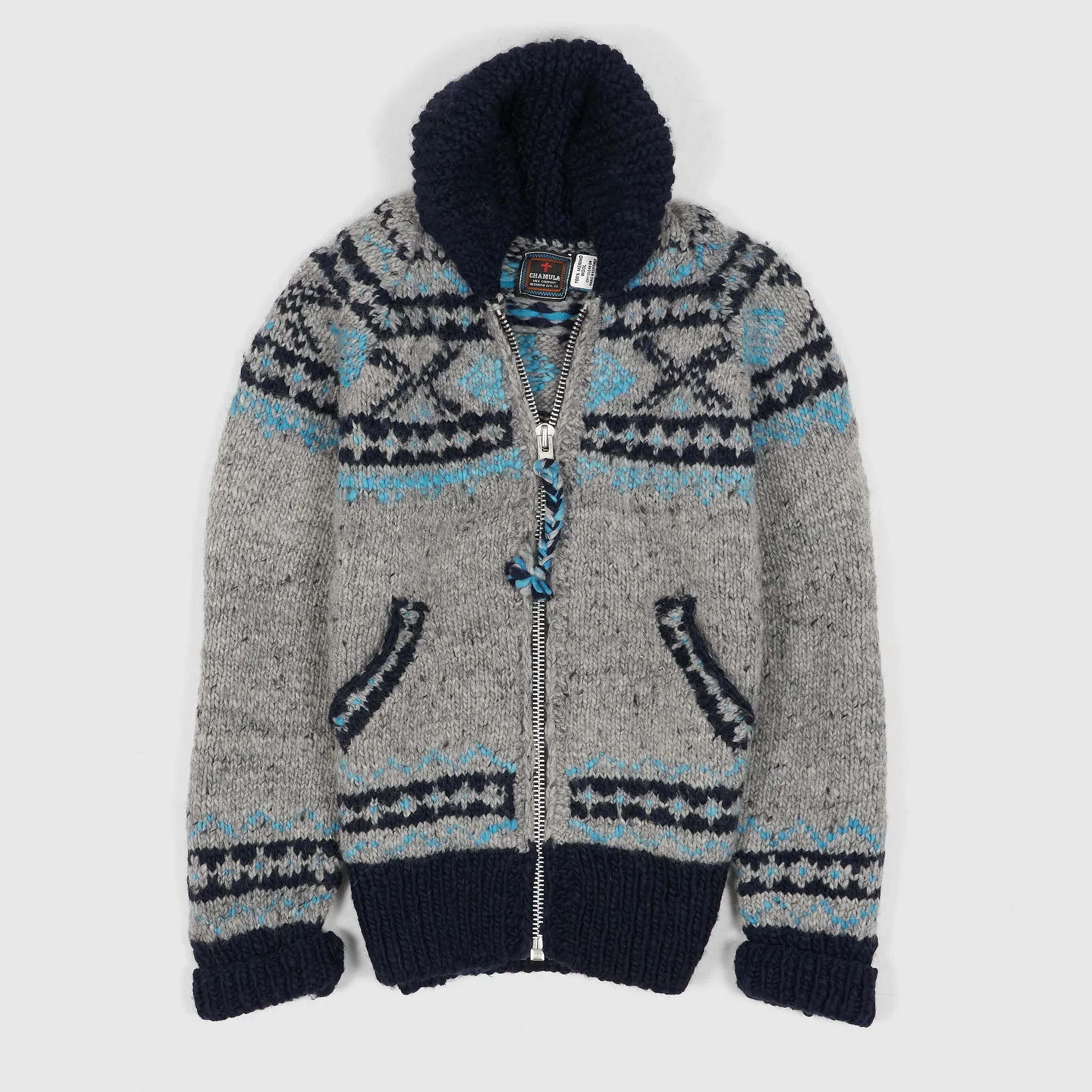 Chamula Handknitted  Zip Cardigan