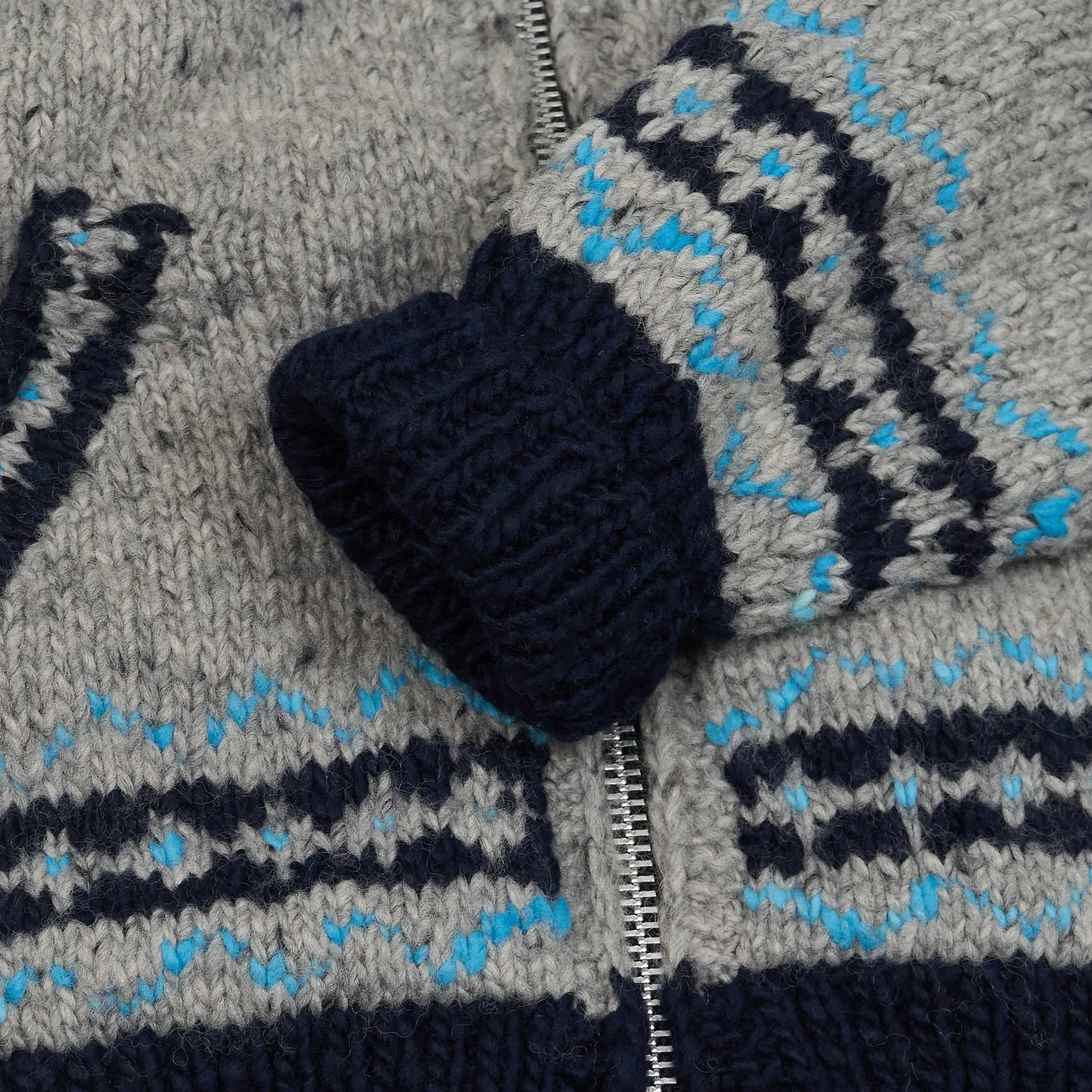 Chamula Handknitted  Zip Cardigan