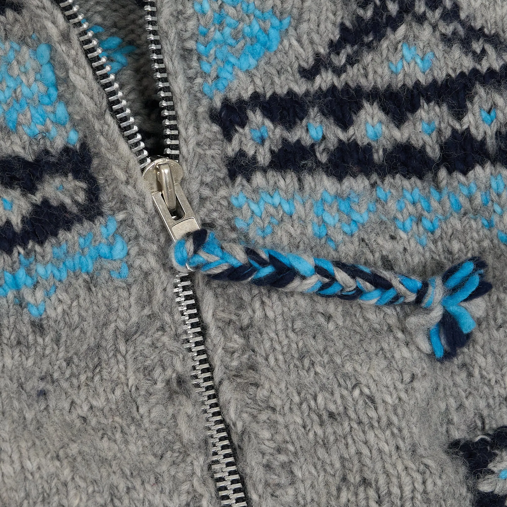 Chamula Handknitted  Zip Cardigan