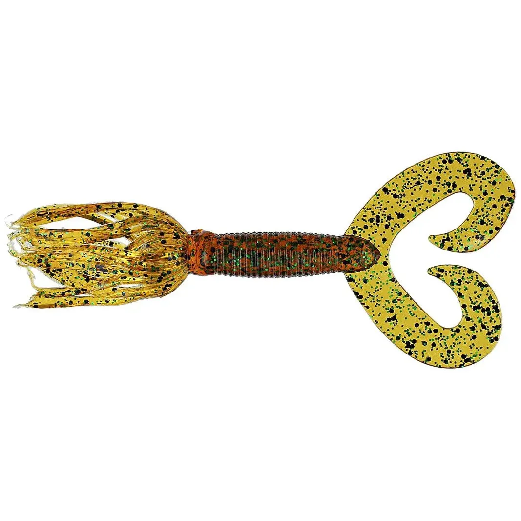 Chompers Skirted Grub Twin Tail 4" Qty 10
