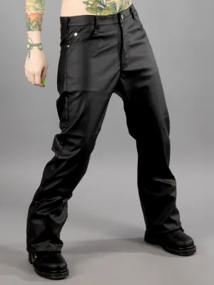 Classic Cut Vegan Leather Jeans