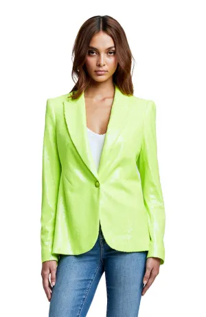Clementine Blazer in Chartreuse