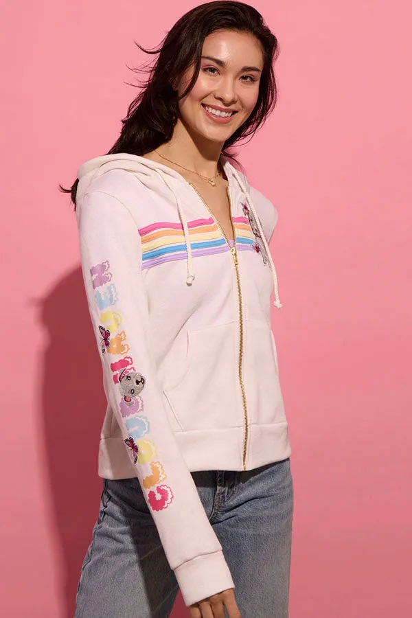 Cloud Haven Rainbow Pittie Hoodie Off-White