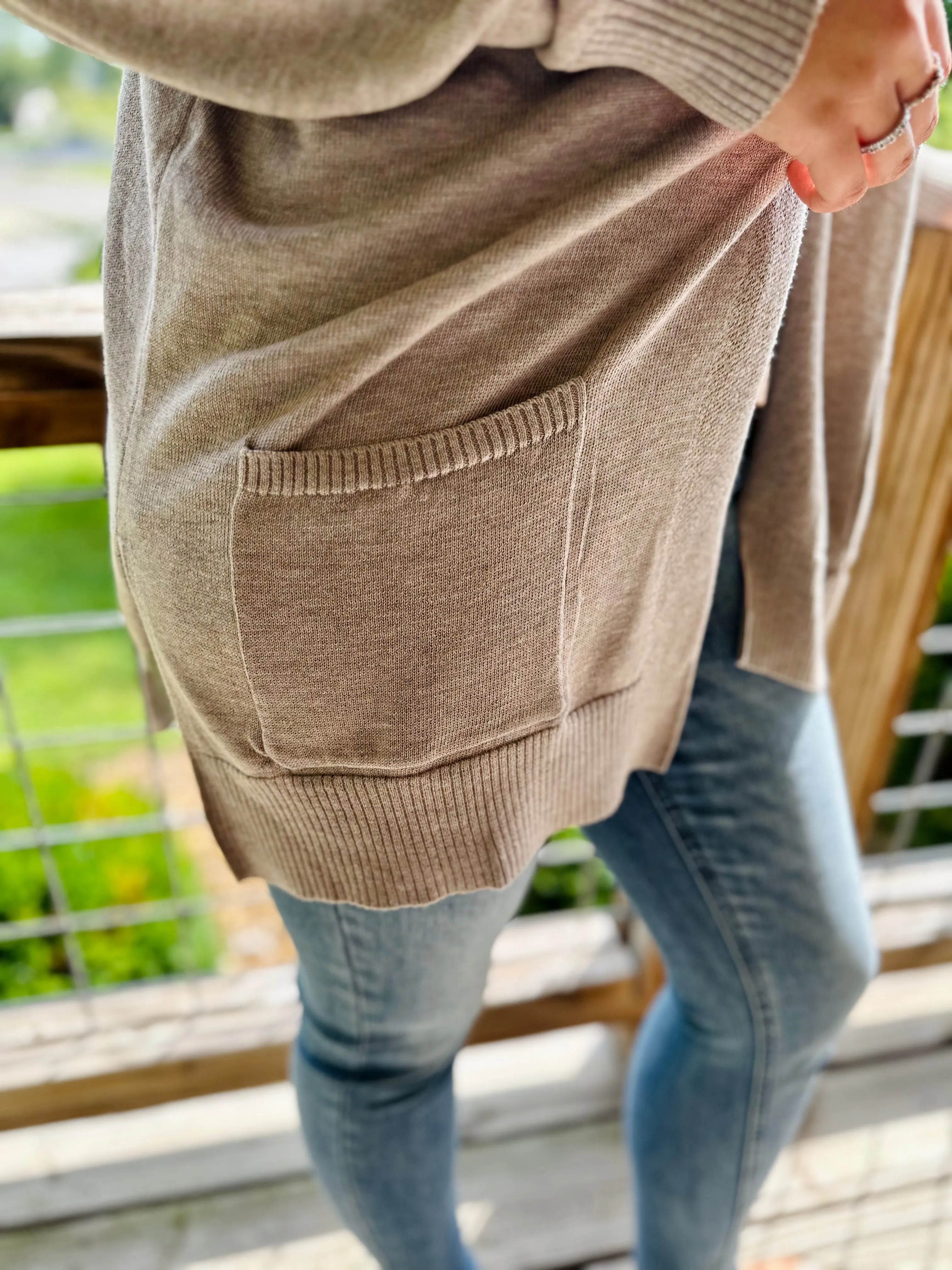 COCOA OPEN FRONT CARDIGAN