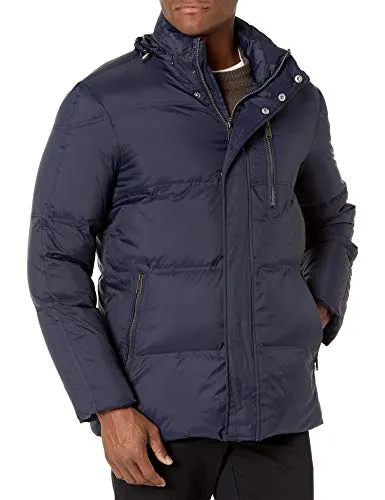 Cole Haan Men's Packable Down Jacket, Navy, X-Large