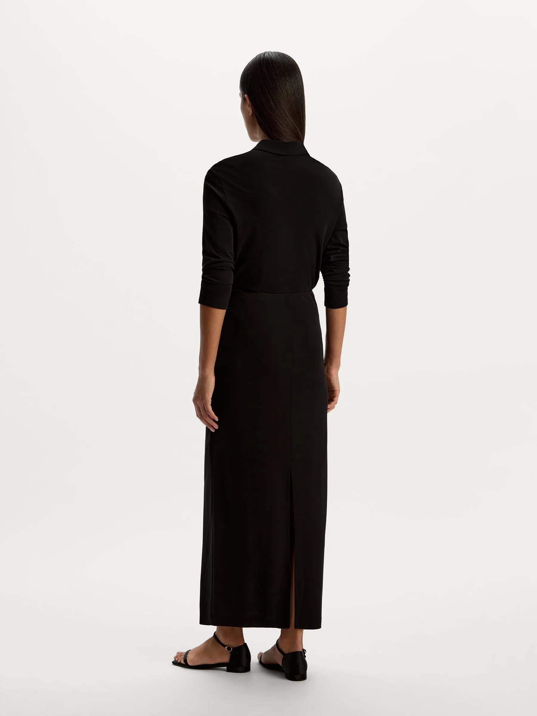 Crepe maxi skirt