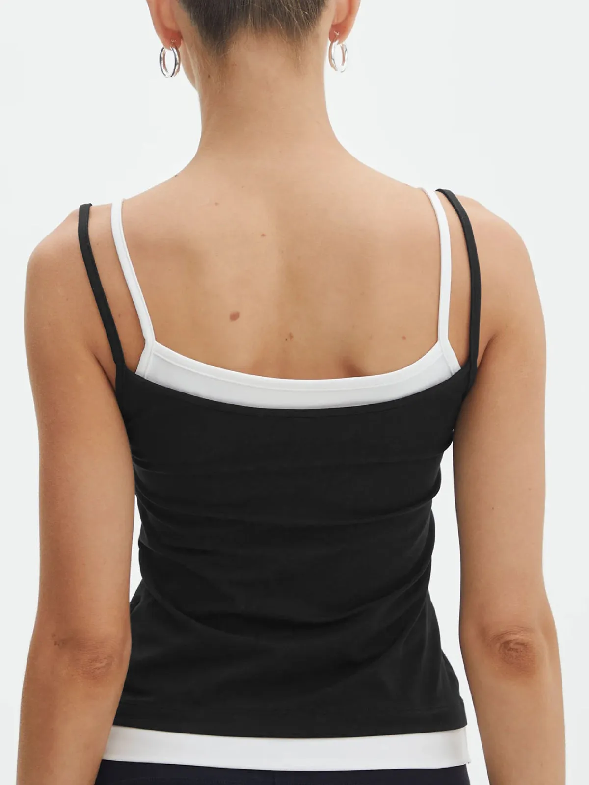 Double Layer Spaghetti Trendy Strap Cami Top