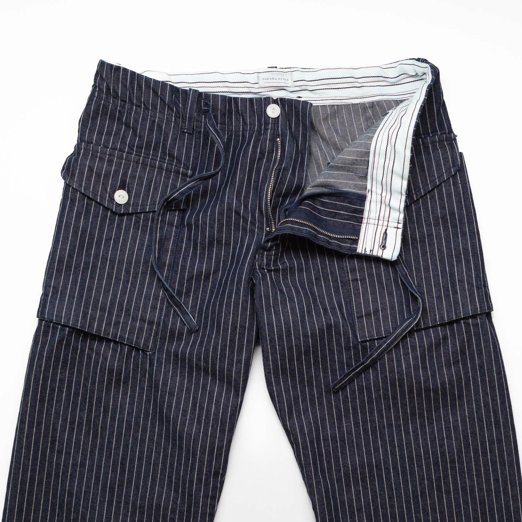 Etienne Pants in Denim Pin Stripe