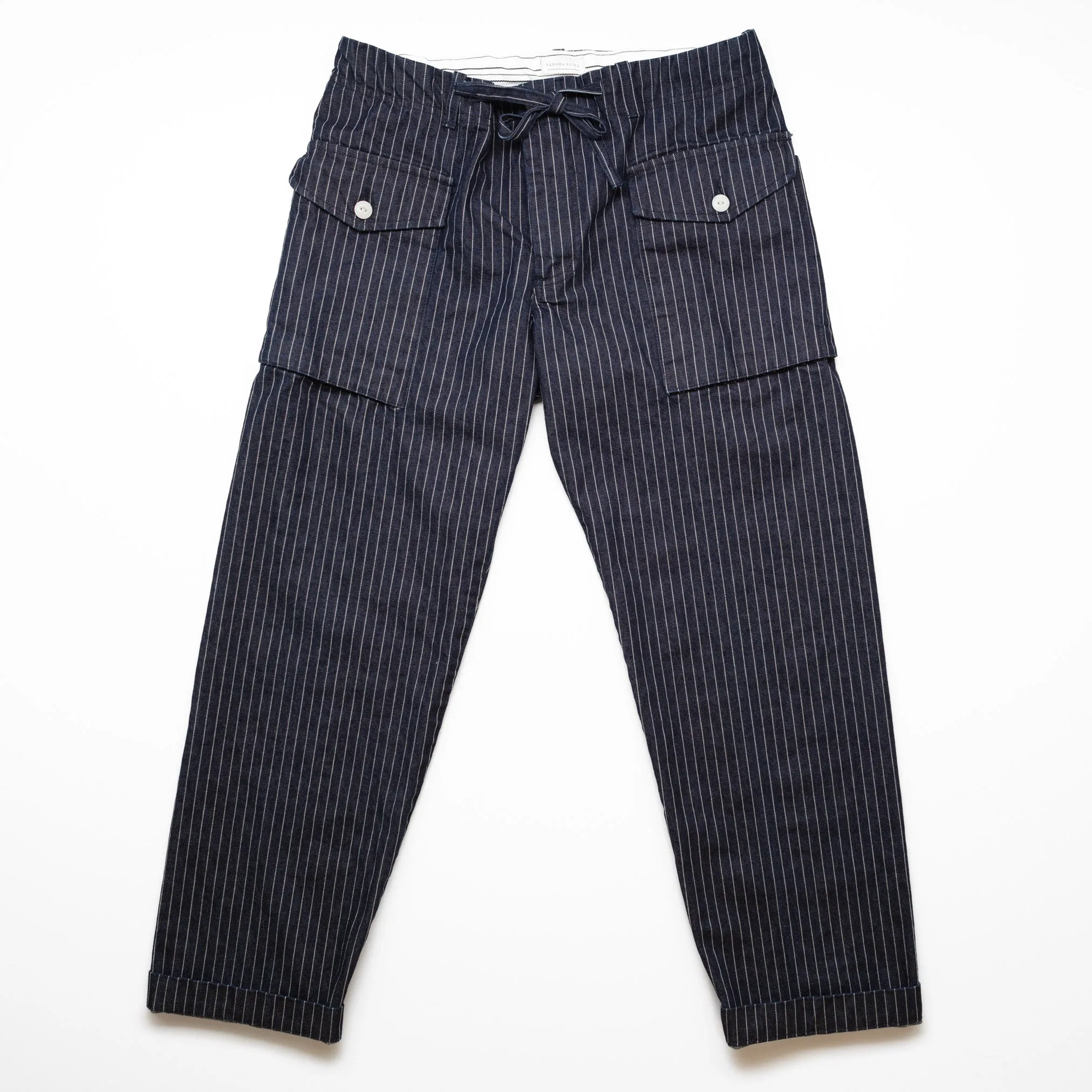 Etienne Pants in Denim Pin Stripe