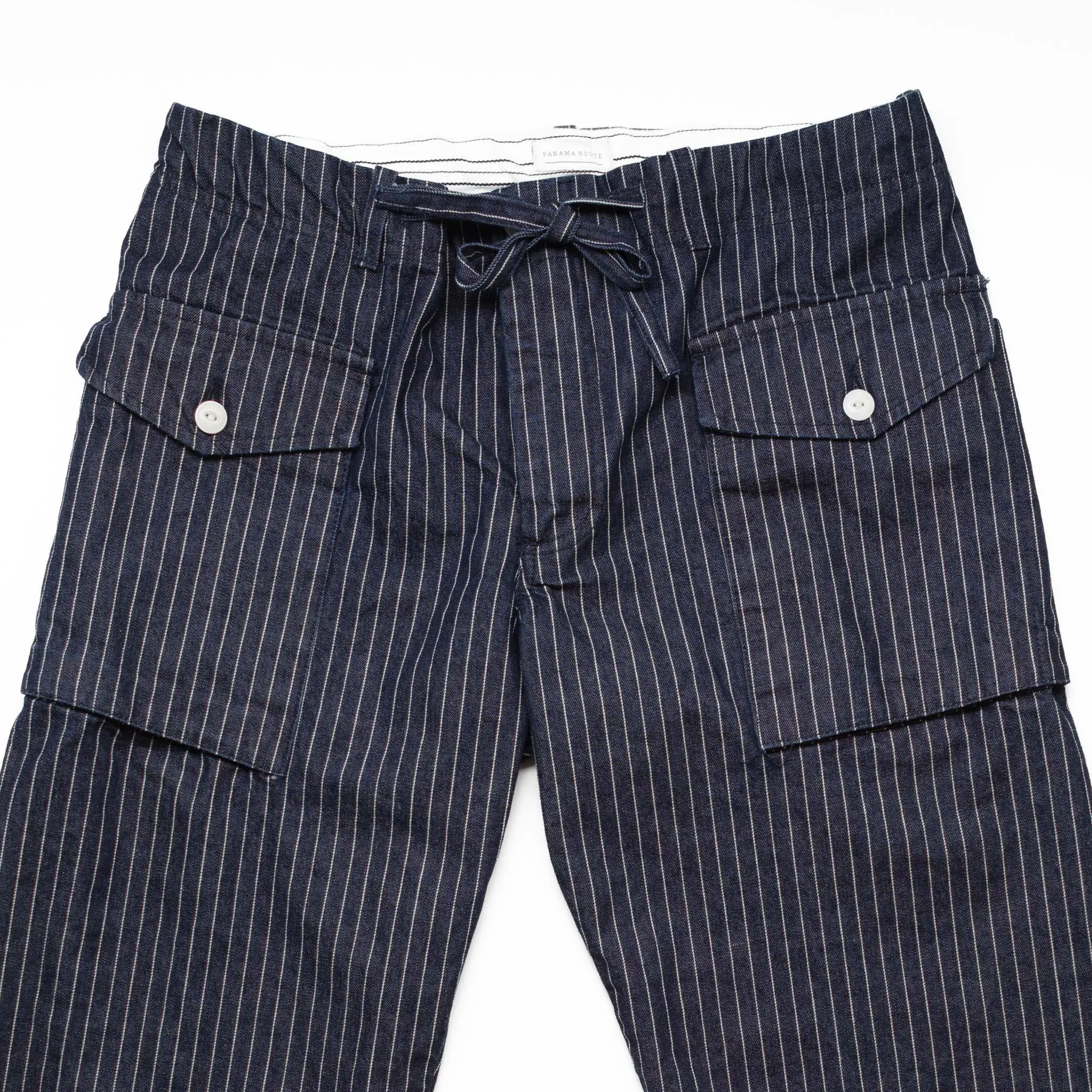 Etienne Pants in Denim Pin Stripe