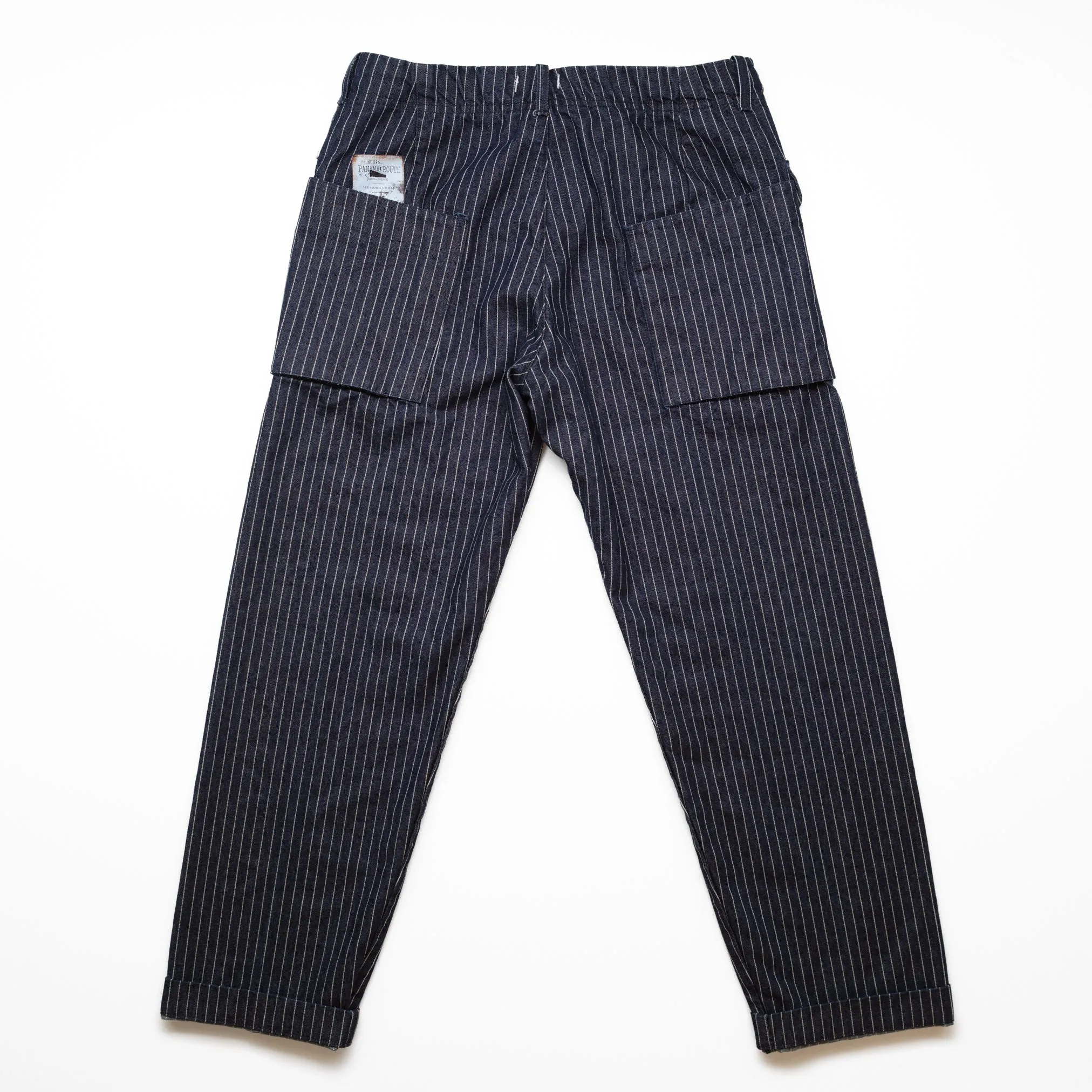 Etienne Pants in Denim Pin Stripe
