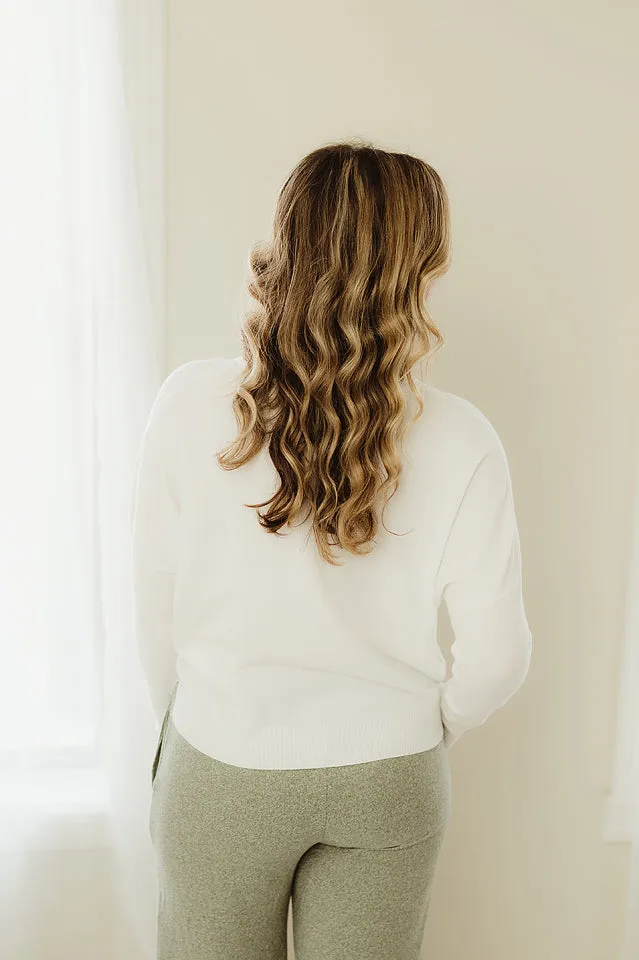 Front Round Neck Seam Sweater