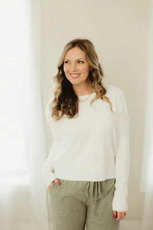 Front Round Neck Seam Sweater