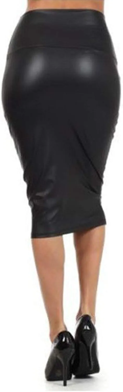 FZYLQY Women's High Waist Bodycon Office Work Wrap Midi Skirt Casual Stretchy Knee Length Pencil Skirts for Prom Party