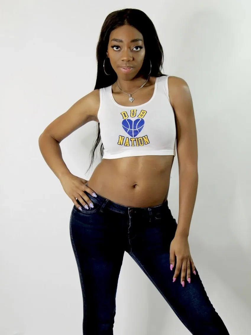 Go Dubs Warriors White Crop Top / Cropped Tank Top / Made in USA