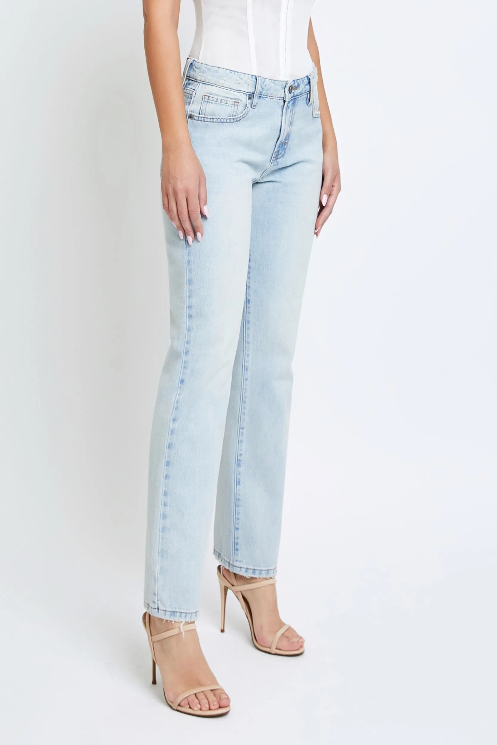 Hidden Jeans Tracey High Rise Clean Classic Relaxed Straight Leg Jean