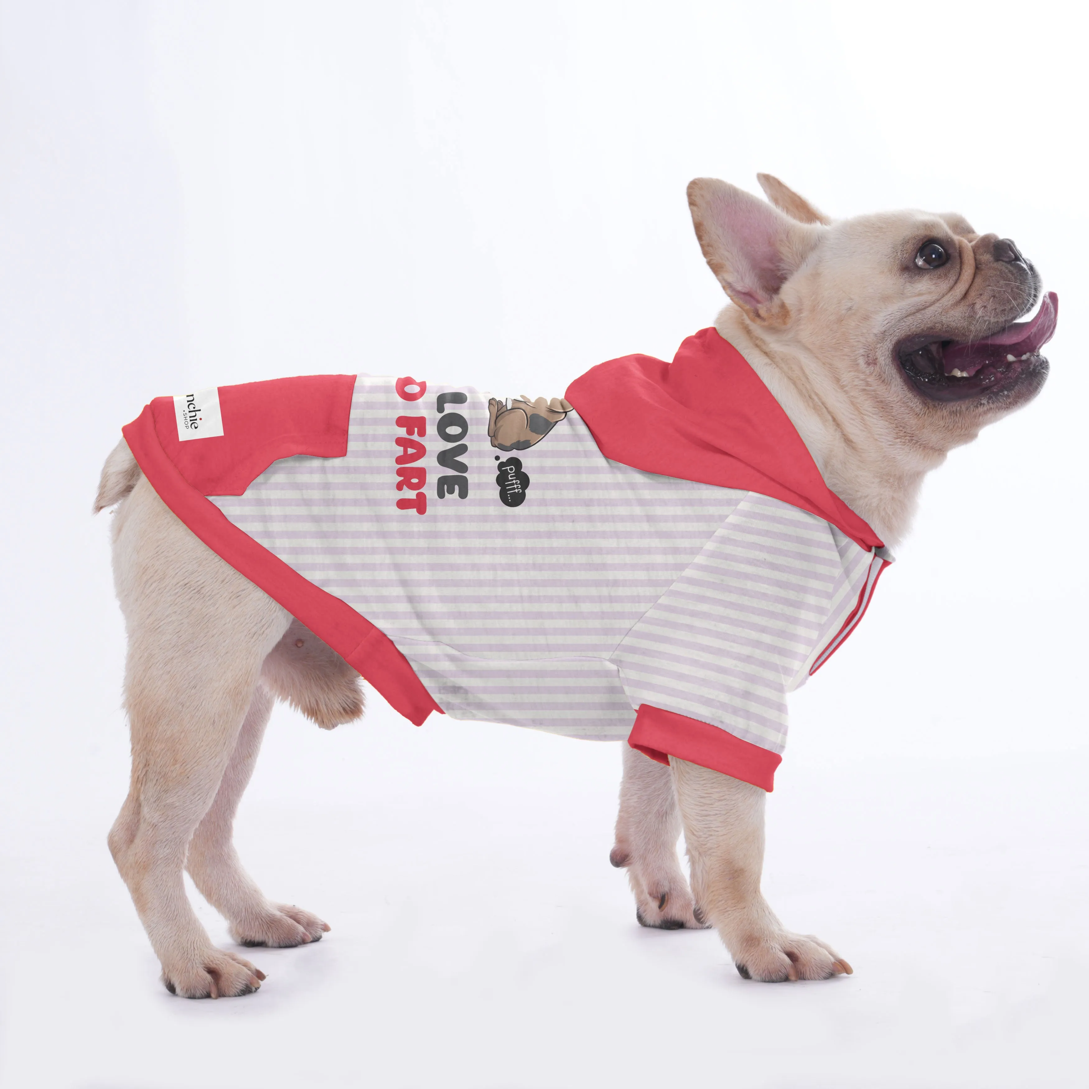 I Love To Fart - Hoodies for French Bulldog  | Frenchie Shop Original