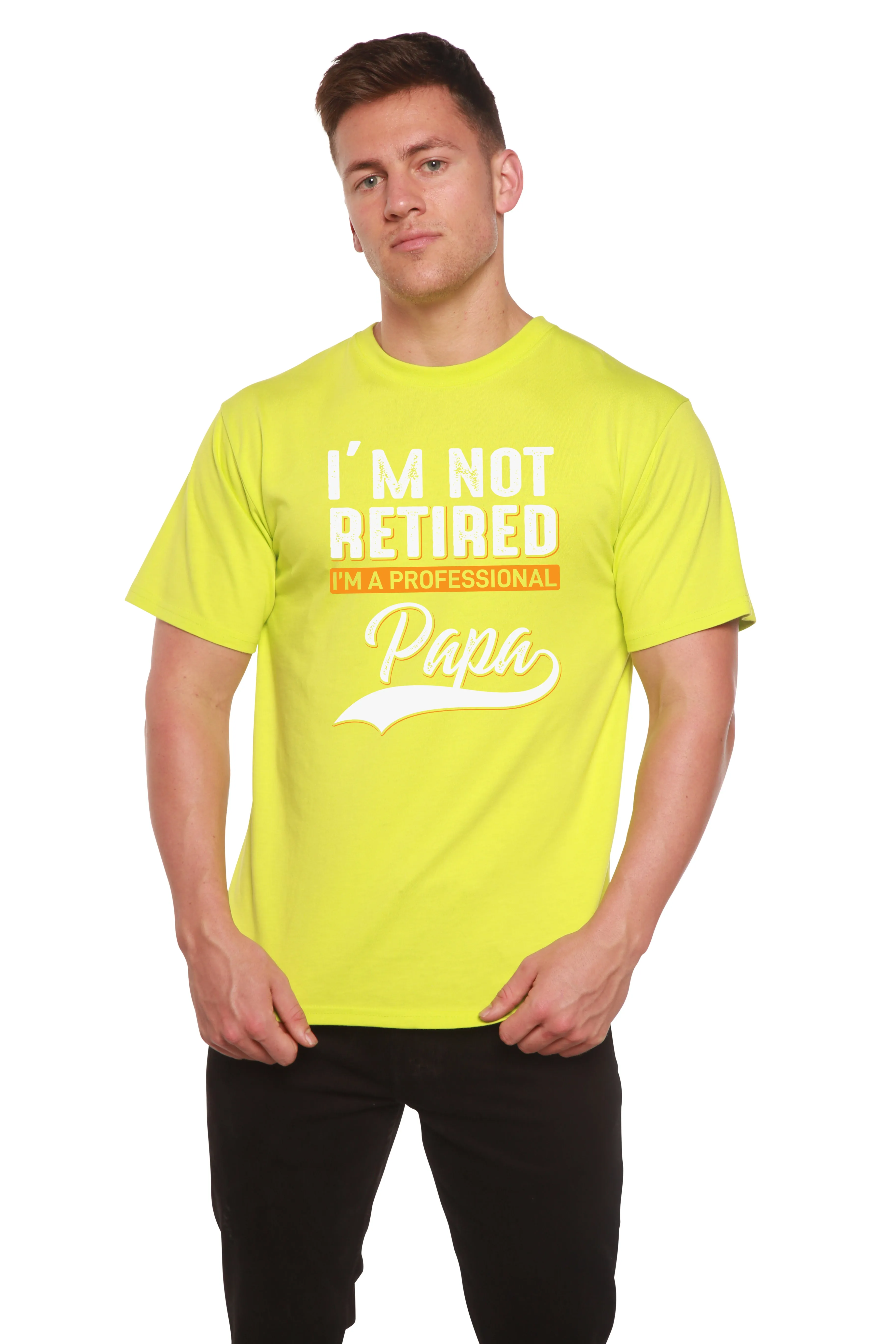 I'm not Retired Men's Bamboo Viscose/Organic Cotton Short Sleeve Graphic T-Shirt