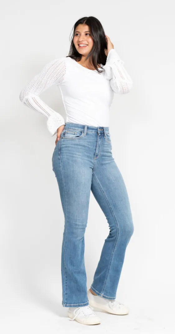 Judy Blue HW Classic Contrast Wash Bootcut Jeans