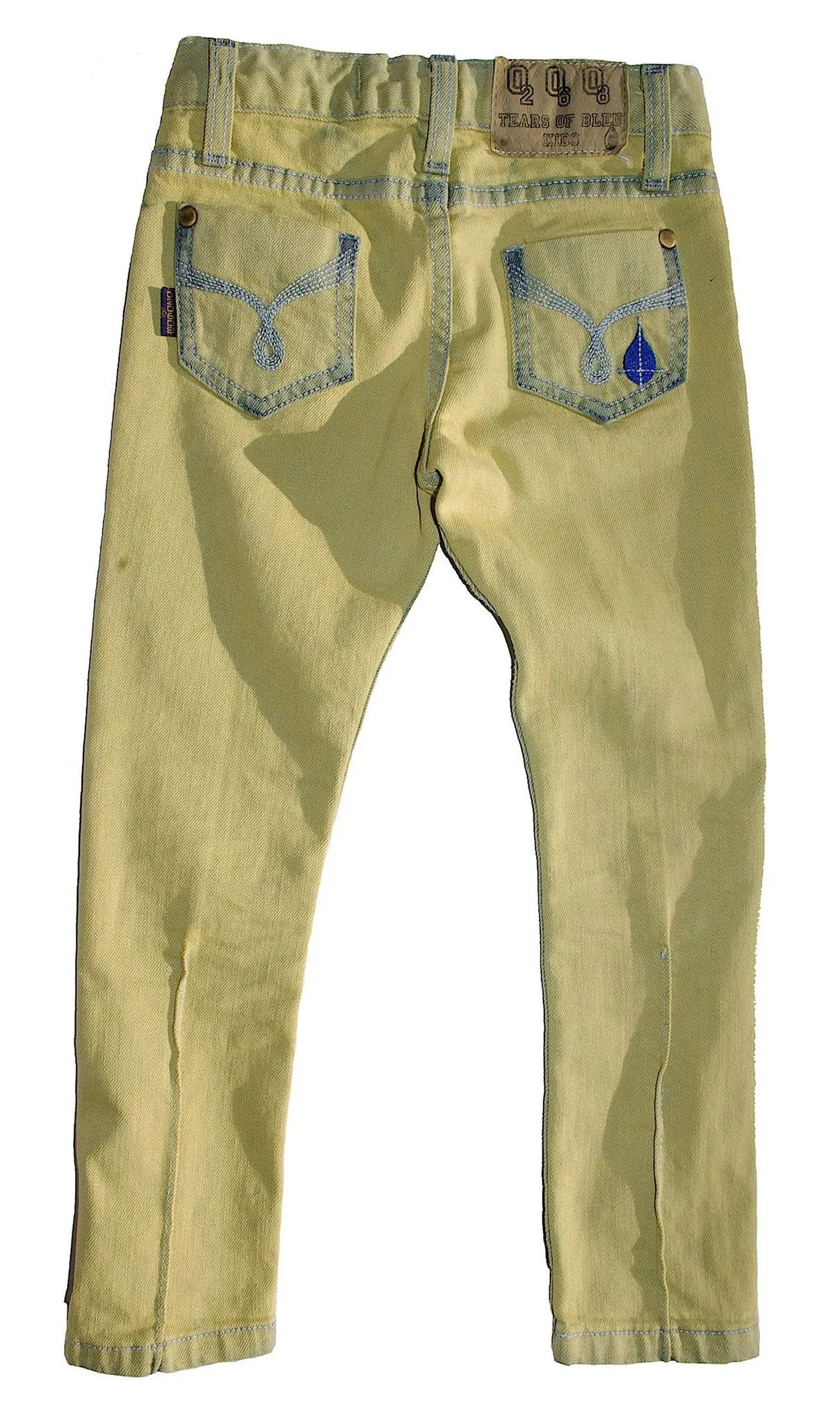 Kids Slim Skinny Jean Unisex - Yellow