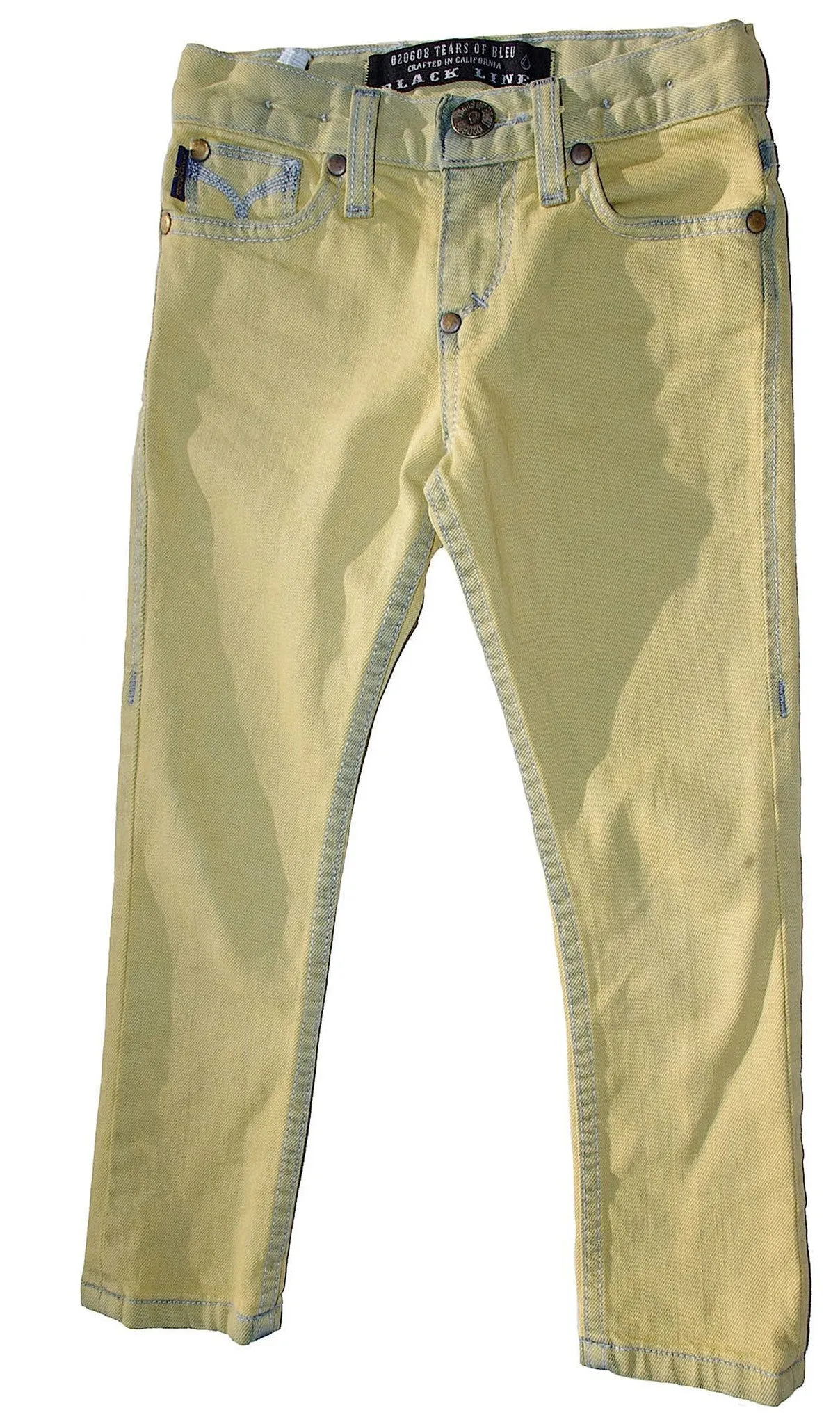 Kids Slim Skinny Jean Unisex - Yellow