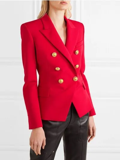 Lapel Collar Long Sleeve Blazer - Multiple Color Options