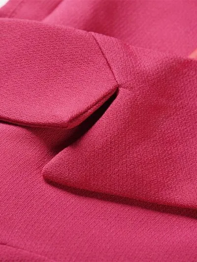 Lapel Collar Long Sleeve Blazer - Multiple Color Options