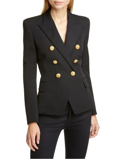 Lapel Collar Long Sleeve Blazer - Multiple Color Options