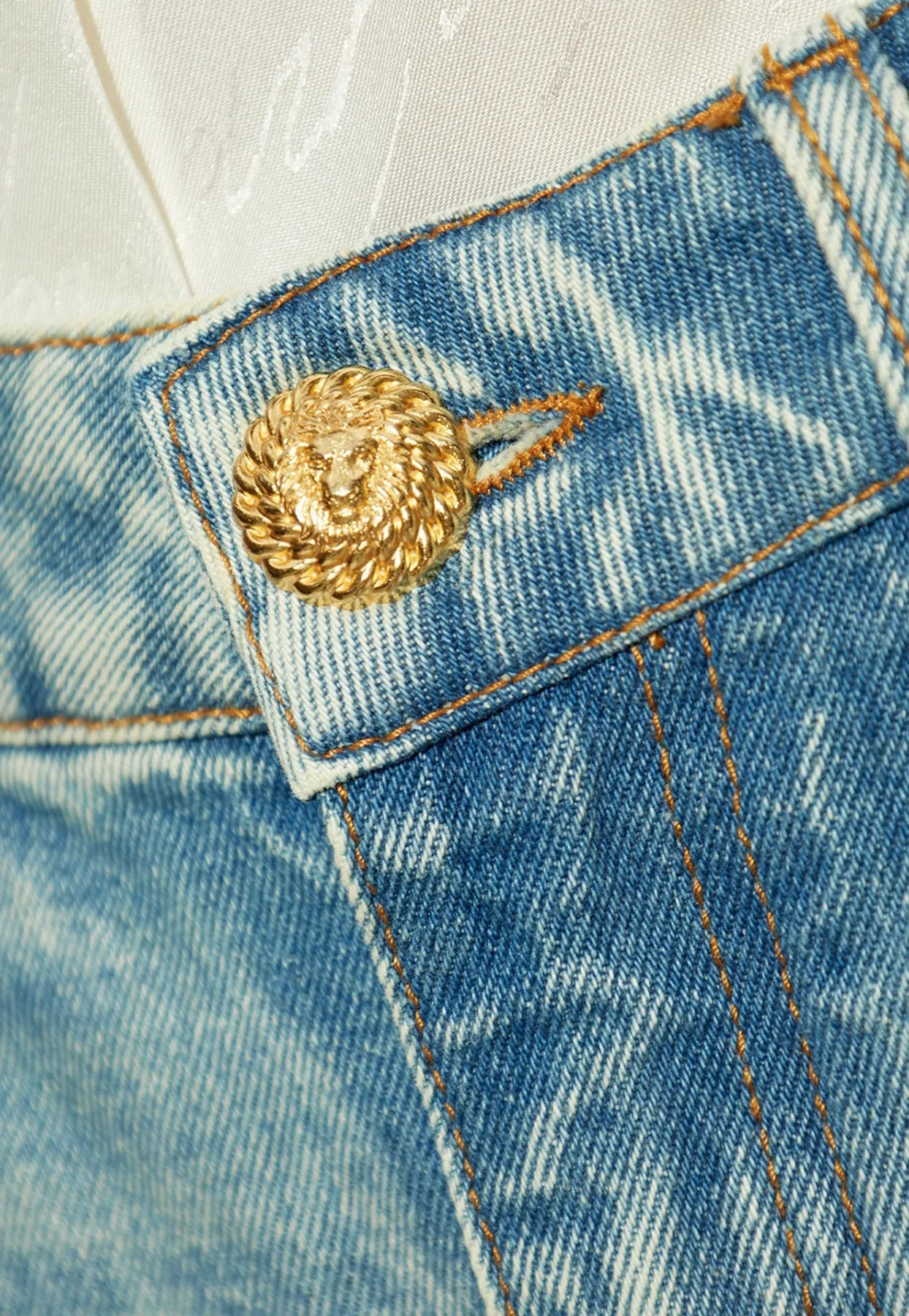 Logo Embroidered Flared Jeans