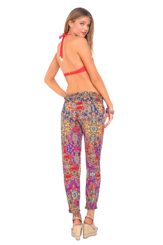 Luli Fama "Gipsy Soul" Smocked Pant
