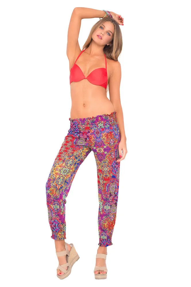Luli Fama "Gipsy Soul" Smocked Pant